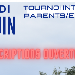 Tournoi interne : samedi 20 juin